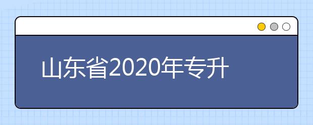 山東省2020年專(zhuān)升本發(fā)布招生補(bǔ)錄公告 8月18日至19日填報(bào)志愿